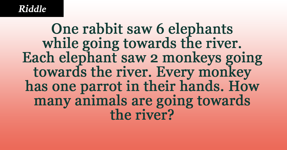 How Many Animals Are Going Towards The River?