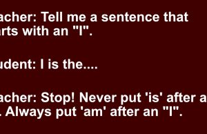 Hilarious story: a sentence that starts with an “I” Hilarious story: a sentence that starts with an "I"