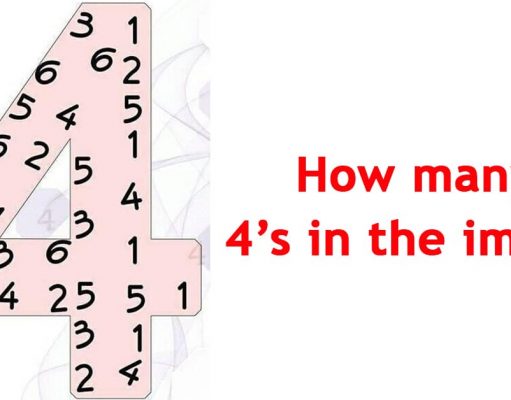 How Many 4’s Do You See in The Image?