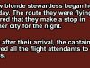 The New Blonde Stewardess