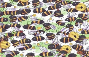 Can you find the hidden bear among these bee?