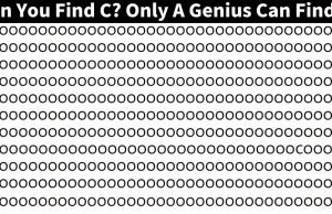 Only fast-thinking people can find the letter C: Can you do it in less than 10 seconds?
