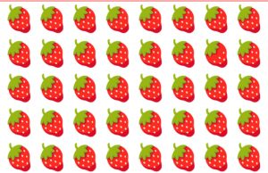 Spot the odd strawberry out in less than 20 seconds. Can you? Spot the odd strawberry