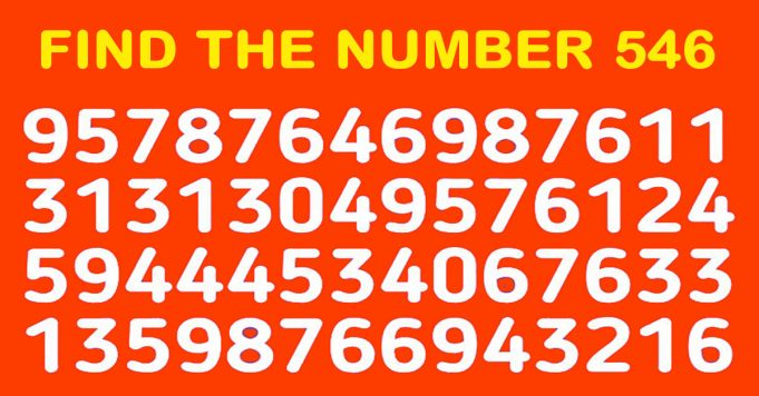 Find The Number 546.