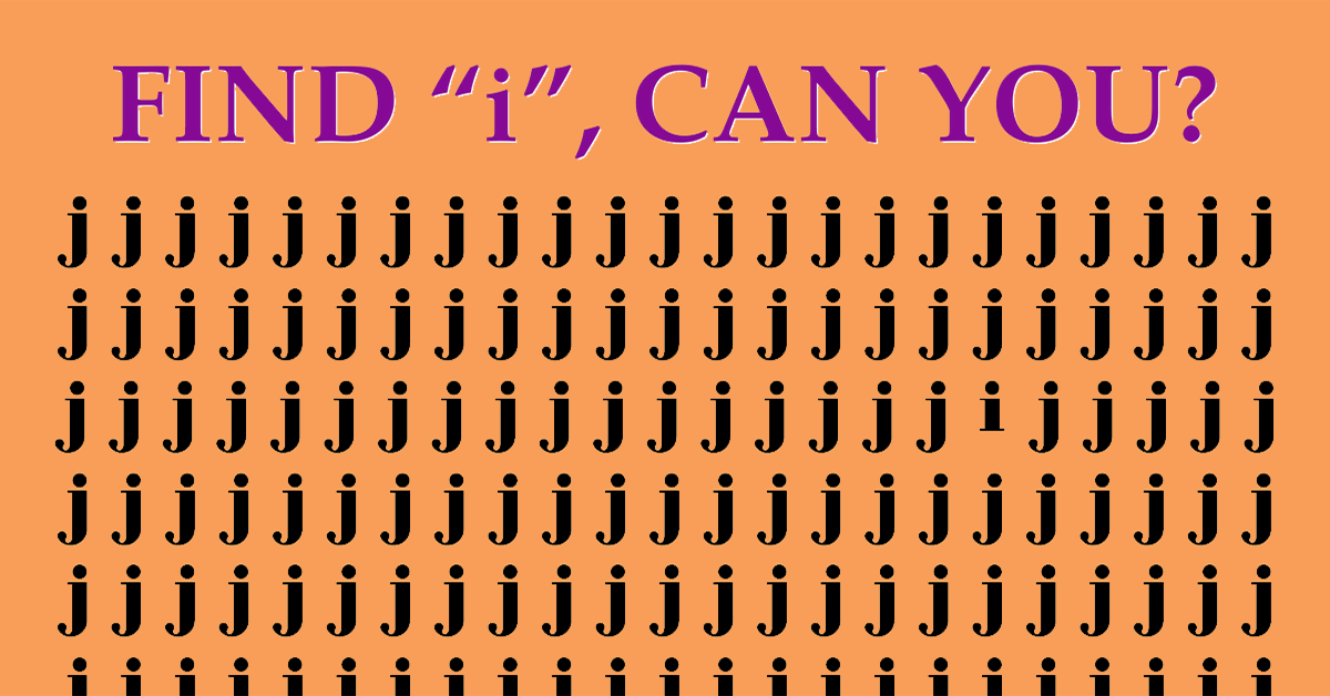 Can You Pass This Incredibly Difficult Test Find “i” Can You