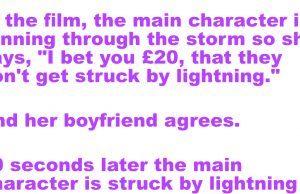 A blonde and her boyfriend went to the movies