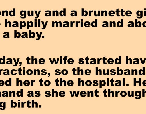 A blond man married a brunette girl