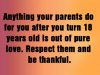 Respect Your Parents And Be Thankful