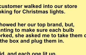 A customer walked into our store looking for Christmas lights.