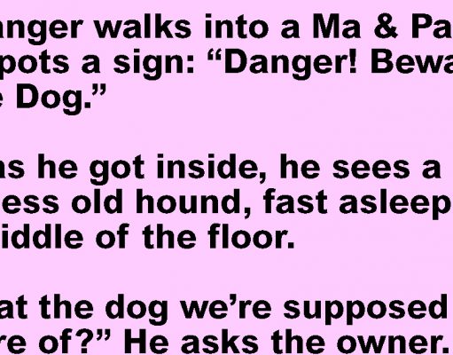 A Stranger Walks Into A Ma Pa Store.