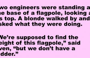 Two engineers want to find the height of this flagpole