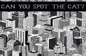 can you Spot the cat hidden in this cityscape?
