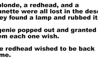 A blonde, a redhead, and a brunette were all lost in the desert.