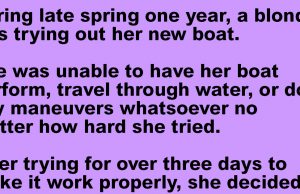 A Blonde and a New Boat