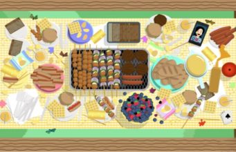 Can you find the halloumi hiding in the BBQ-themed picture?