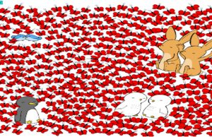 Can You find THREE HEARTS among the butterflies?