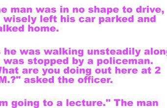 A man left his car parked and walked home