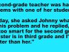 A teacher was having a problem with a boy.