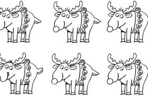 Find Two Reindeer That Don’t Match The Others.