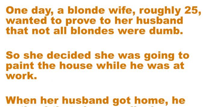 A blonde wanted to prove that she’s not dumb
