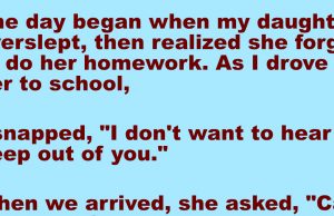 Today my daughter overslept