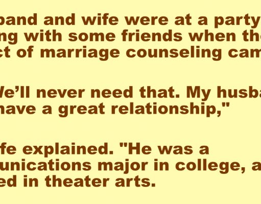 A Couple chatting with some friends about marriage.