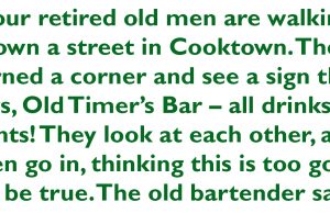 Four Retired Old Men Are Walking Down A Street