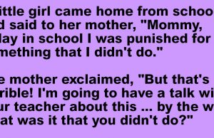 A little girl came home from school