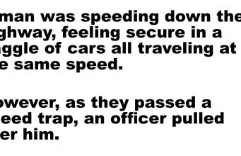 A man was speeding down the highway