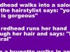 Three girls walk into a hair salon
