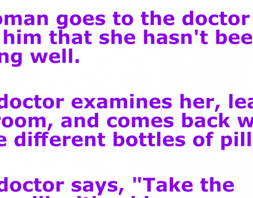 A woman has to drink a lot of pills