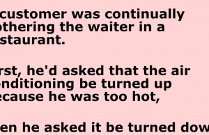 A customer wanted to turn on the air conditioner