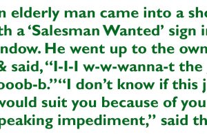 An Elderly Man Came Into A Shop.