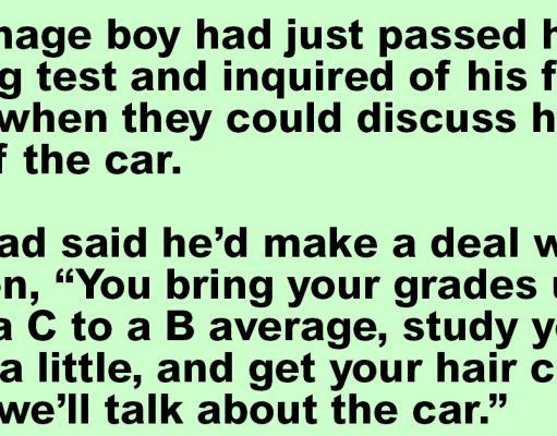 A Young Boy Passed His Driving Test