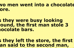 Two men went into a chocolate store.