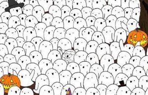 Can YOU spot the Polar Bear among the ghosts in less than 15 seconds?