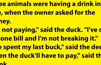 Three animals were having a drink.