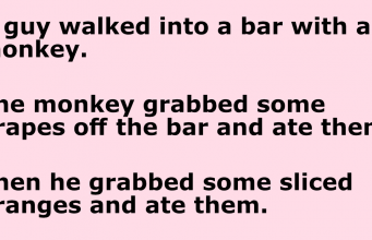 A guy walked into a bar with a monkey.