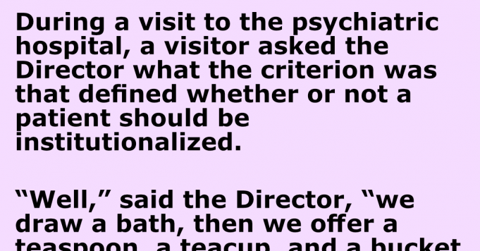 A man visited to the psychiatric hospital