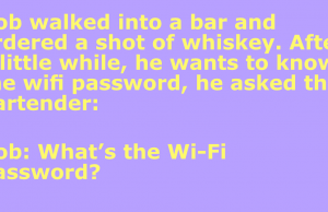 Bob asks bartender for wifi password