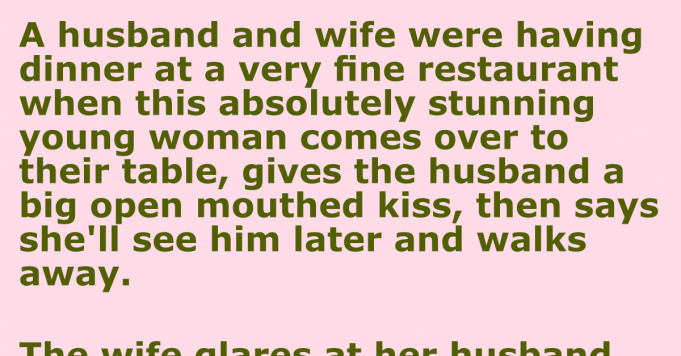 A couple was having dinner at a very fancy restaurant