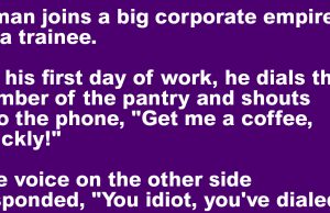 A man joins a big corporate empire as a trainee