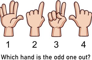 Which Hand is The Odd One Out?