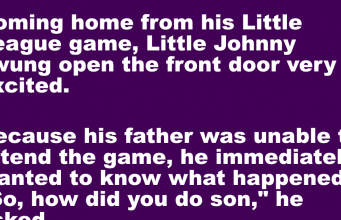L.Johnny was coming home from his Little League game