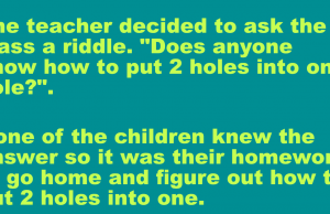 The teacher decided to ask the class a riddle