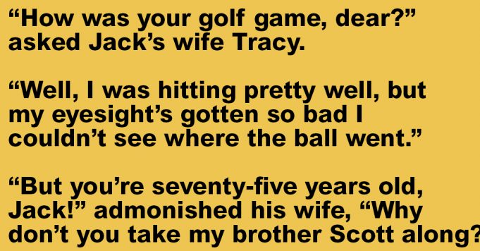 An Old Man Playing Golf.