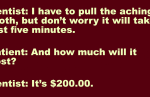 A man wanted to pull the aching tooth.