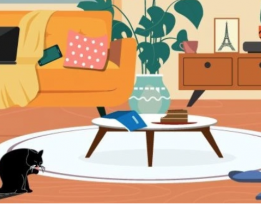 Can you find the remote hidden in the room?