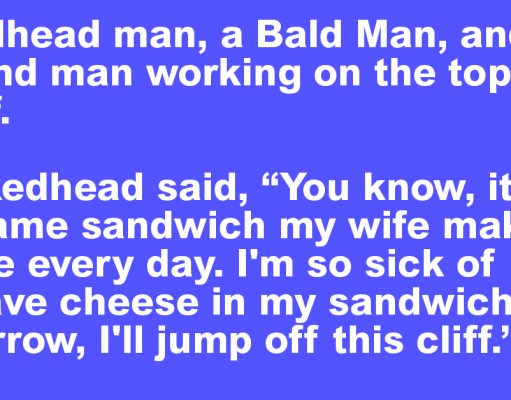 A Blond Man, a Bald Man and a Redhead Man