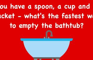 Only 1 in 5 get this riddle right: Figure out the fastest way to empty the bathtub!